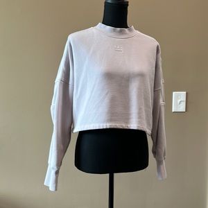 Adidas crop sweatshirt, size small lavender